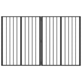 Dog Gate 2 pcs Black 80 x 100 cm Galvanised Steel 892001