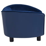 Dog Sofa Blue 69x49x40 cm Plush and Faux Leather 171034