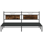 Bed Frame without Mattress Smoked Oak 193x201 cm Engineered Wood 4106749