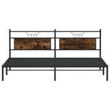 Bed Frame without Mattress Smoked Oak 193x201 cm Engineered Wood 4106749