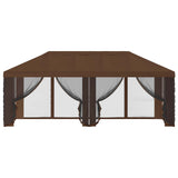 Gazebo Cover with Sidewalls Brown 600.5 x 300.5 cm Polyester 900446