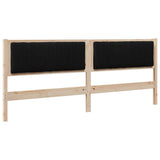 Upholstered Headboard Brown 200 cm Solid Pine Wood 879046