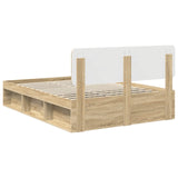 Bed Frame with Headboard Sonoma 140 x 200 cm Solid Pine Wood 3412071
