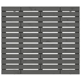 Wall Headboard Grey 106x3x91.5 cm Solid Wood Pine 824665