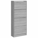 Shoe Cabinet Grey Sonoma 63x24x147 cm Engineered Wood 342548