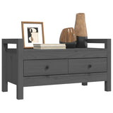 Hall Bench Grey 80x40x43 cm Solid Wood Pine 821786