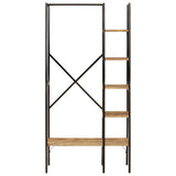 Clothes Rack with Shelves 90x40x190 cm Solid Wood Mango and Iron 358577