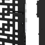 Garden Gate Black 100x150 cm Steel Cross Design 4101001
