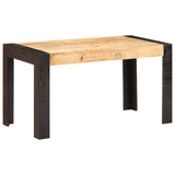 Dining Table 140x70x76 cm Solid Rough Mango Wood 289654
