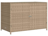 Garden Storage Cabinet Beige 83x45x76 cm Poly Rattan 365546