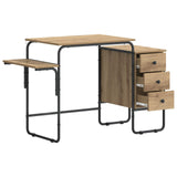 Desk with Storage Artisan Oak 120 x 50 x 75 cm 8008001