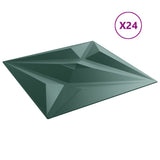 Wall Panels 24 pcs Green 50x50 cm XPS 6 m Star 4100075