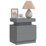 ZNTS Bedside Cabinet Grey 45x35x52 cm Engineered Wood 326851