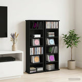 CD Cabinet 2 pcs Black Oak 32 x 17 x 92 cm Engineered Wood 8012749