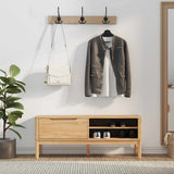 Hallway Bench FLORO Wax Brown 115 x 40 x 45 cm Solid Pine Wood 42011243