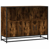 Sideboard Smoked Oak 100x35x76 cm Engineered Wood 849031