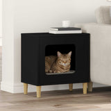 Cat House Black 51 x 30 x 52 cm Engineered Wood 8000654