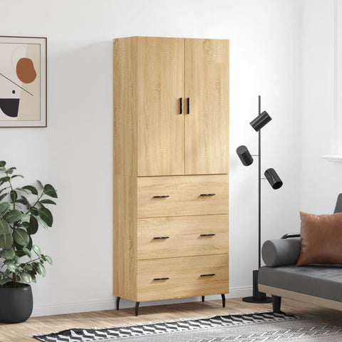 Highboard Sonoma Oak 69.5x34x180 cm Engineered Wood 3195862