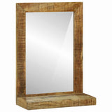 Bathroom Mirror Brown 50 x 22 x 70 cm Solid Mango Wood 4016736
