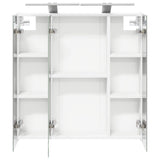 Bathroom Mirror Cabinet White 70 x 14.5 x 70 cm Engineered wood 889095