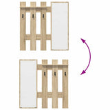 Wall-Mounted Coat Rack with Mirror Sonoma Oak 100 x 10 x 100 cm 874509