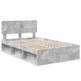Bed Frame Concerte Grey 135 x 190 cm Solid Pine Wood 3412090