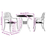 Bistro Set Bronze Cast aluminium Standard Ergonomic Bistro Set 3216322