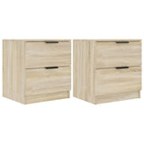 Bedside Cabinets 2 pcs Sonoma Oak Engineered Wood 811221
