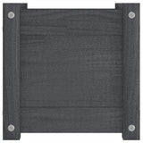 Garden Planters 2 pcs Grey 31x31x31 cm Solid Pinewood 810527