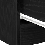ZNTS Bedside Cabinet Black Oak 40x30x40 cm Engineered Wood 862004