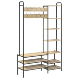 Coat Stand with Shoes Bench Sonoma Oak 120.5 x 34 x 190 cm 8012039