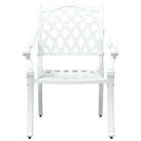 Garden Dining Set 5 pcs White Aluminium 3334654