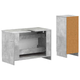 2 Piece Bathroom Cabinet Set UTRECHT Concrete Grey 3417732
