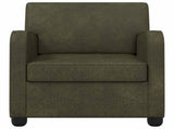 Armchair Army Green Faux Suede Leather 42043426