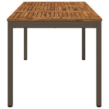 Garden Dinner Table Natural and Coffee 141 x 80.5 x 75 cm 901321