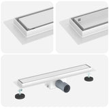 2 in 1 Shower Drain Silver 50 cm Stainless Steel 304 42015937