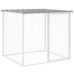 Chicken Cage with Roof Light Grey 803x98x90 cm Galvanised Steel 3189057