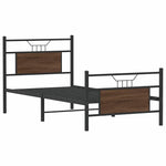 Bed Frame without Mattress Brown Oak 75x190 cm Small Single Engineered Wood 4106849