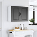 Kitchen Wall Cabinet Kalmar Black Engineered Wood 853588