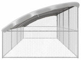 Dog Kennel 4 pcs Silver 8 x 2 x 2 m Galvanised steel 3368330