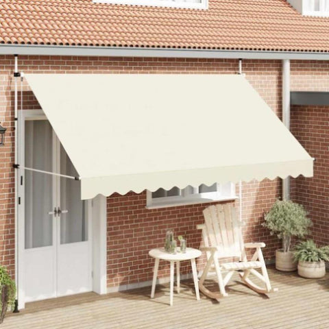 Manual Retractable Awning 350 cm Cream 143697