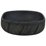 Countertop Basin Black Oval 59x40x14 cm Ceramic 155102