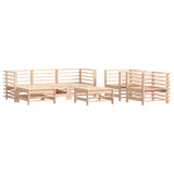 7 Piece Garden Lounge Set Solid Wood Pine 3186235