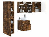 Bathroom Cabinet Set 5 pcs Smoked Oak 40 x 10.5 x 60.5 cm 3407339