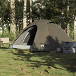 Camping Tent Dome 4-Person Brown Waterproof 4009619