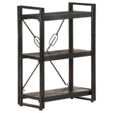 Bookcase Black Solid Mango Wood Medium Shelving Bookcase 320626