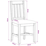 Dining Chair VENLO 2 pcs Solid Oak Wood Natural and Grey 42039152