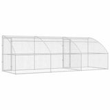 Dog Kennel 3 pcs Silver 6 x 2 x 2 m Galvanised steel 3368339