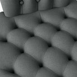 Slipper Chair Dark Grey 56.5 x 70 x 110 cm Fabric 42020679