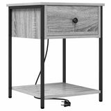 Bedside Cabinet with Drawer 2 pcs Grey Sonoma 42 x 41 x 56 cm 859427